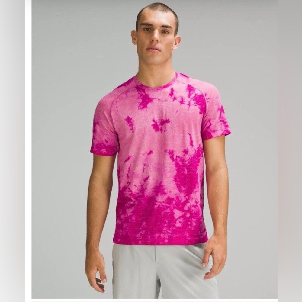 Lululemon Metal Vent Tech Short Sleeve Shirt 2.0 Pink Tie Dye